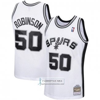 Camiseta San Antonio Spurs David Robinson NO 50 Mitchell & Ness 1998-99 Blanco