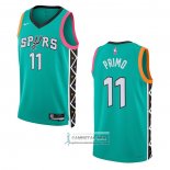 Camiseta San Antonio Spurs Joshua Primo NO 11 Ciudad 2022-23 Verde