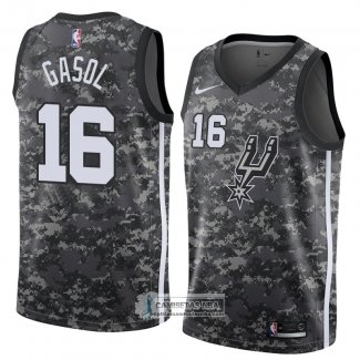 Camiseta San Antonio Spurs Pau Gasol Ciudad 2018 Gris