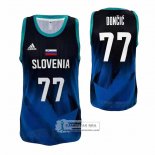 Camiseta Slovenia Luka Doncic NO 77 Tokyo 2021 Azul2