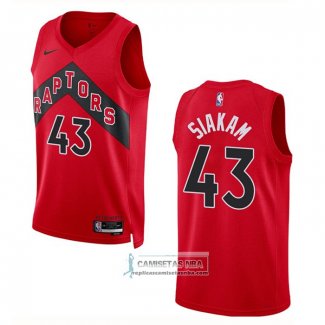 Camiseta Toronto Raptors Pascal Siakam NO 43 Icon 2022-23 Rojo