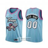 Camiseta Toronto Raptors Personalizada Ciudad 2020-21 Rosa Azul