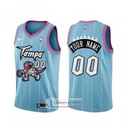 Camiseta Toronto Raptors Personalizada Ciudad 2020-21 Rosa Azul