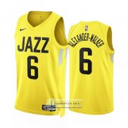 Camiseta Utah Jazz Nickeil Alexander-Walker NO 6 Icon 2022-23 Amarillo