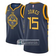 Camiseta Warriors Damian Jones Ciudad 2018-19 Azul