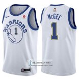 Camiseta Warriors Javale Mcgee Hardwood Classic 2017-18 Blanco