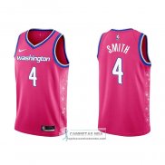 Camiseta Washington Wizards Ish Smith NO 4 Ciudad 2022-23 Rosa