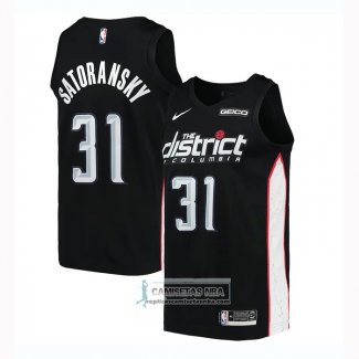 Camiseta Washington Wizards Tomas Satoransky Ciudad 2018-19 Negro