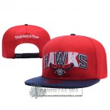 Gorra Hawks Mitchell&Ness Leather Rojo