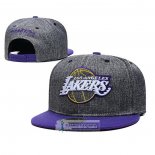 Gorra Los Angeles Lakers Ajustable Violeta Gris