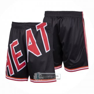 Pantalone Miami Heat Mitchell & Ness Big Face Negro