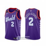 Camiseta 2020 Rising Star Shai Gilgeous-Alexander Oklahoma World Violeta