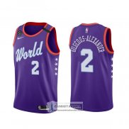 Camiseta 2020 Rising Star Shai Gilgeous-Alexander Oklahoma World Violeta