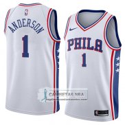 Camiseta 76ers Justin Anderson Association 2018 Blanco