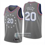 Camiseta 76ers Markelle Fultz Ciudad 2018-19 Gris