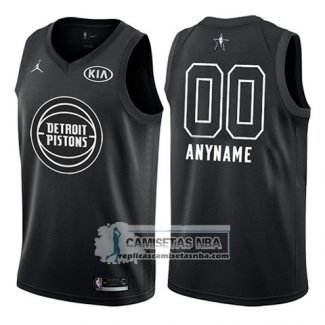 Camiseta All Star 2018 Detroit Pistons Nike Personalizada Negro