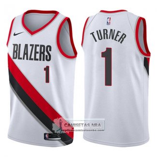 Camiseta Blazers Evan Turner Association 2017-18 Blanco