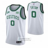 Camiseta Boston Celtics Jayson Tatum NO 0 75th Anniversary Blanco