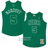 Camiseta Boston Celtics Kevin Garnett NO 5 Mitchell & Ness 2012 Verde