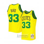 Camiseta Boston Celtics Larry Bird NO 33 Mitchell & Ness 1985-86 Amarillo