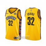 Camiseta Brooklyn Nets Julius Erving Ciudad 2020-21 Amarillo