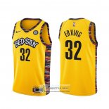 Camiseta Brooklyn Nets Julius Erving Ciudad 2020-21 Amarillo