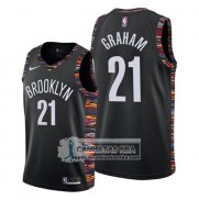 Camiseta Brooklyn Nets Treveon Graham Ciudad Edition Negro
