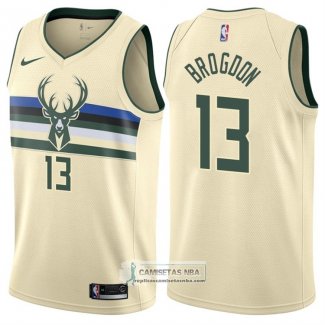 Camiseta Bucks Malcolm Brogdon Ciudad Crema