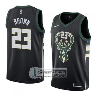 Camiseta Bucks Sterling Brown Statement 2018 Negro