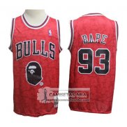 Camiseta Bulls Bape Rojo Hardwood Classics