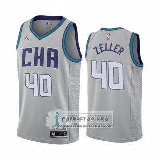 Camiseta Charlotte Hornets Cody Zeller Ciudad Edition Gris