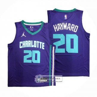 Camiseta Charlotte Hornets Gordon Hayward NO 20 Statement 2020-21 Violeta