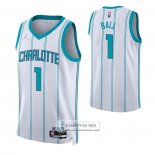 Camiseta Charlotte Hornets LaMelo Ball NO 1 Association 2022-23 Blanco