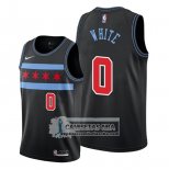 Camiseta Chicago Bulls Coby White Ciudad 2018-19 Negro