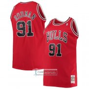 Camiseta Chicago Bulls Dennis Rodman Mitchell & Ness 1997-98 Rojo