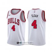 Camiseta Chicago Bulls Jerry Sloan Association Blanco