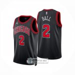 Camiseta Chicago Bulls Lonzo Ball NO 2 Statement 2024-25 Negro