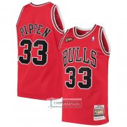 Camiseta Chicago Bulls Scottie Pippen NO 33 1997-98 NBA Finals Mitchell & Ness Rojo