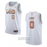 Camiseta Cleveland Cavaliers Kevin Love NO 0 Ciudad 2022-23 Blanco