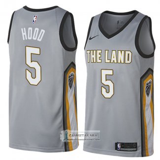 Camiseta Cleveland Cavaliers Rodney Hood Ciudad 2018 Gris