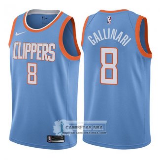 Camiseta Clippers Danilo Gallinari Ciudad 2017-18 Azul