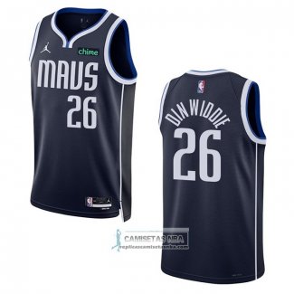 Camiseta Dallas Mavericks Spencer Dinwiddie NO 26 Statement 2022-23 Azul