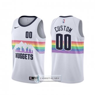 Camiseta Denver Nuggets Personalizada Ciudad Blanco