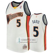 Camiseta Golden State Warriors Baron Davis 2009-10 Hardwood Classics Blanco