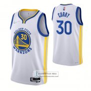 Camiseta Golden State Warriors Stephen Curry NO 30 Association 2021-22 Blanco