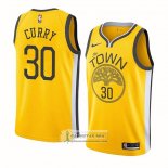 Camiseta Golden State Warriors Stephen Curry NO 30 Earned Amarillo