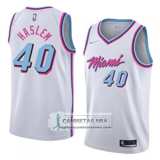 Camiseta Heat Udonis Haslem Ciudad 2018 Blanco