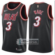 Camiseta Heat Wade Ciudad 2017-18 Negro Rojo