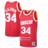 Camiseta Houston Rockets Hakeem Olajuwon NO 34 Mitchell & Ness 1993-94 Rojo