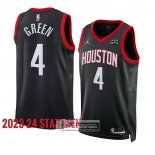 Camiseta Houston Rockets Jalen Green NO 4 Statement 2023-24 Negro